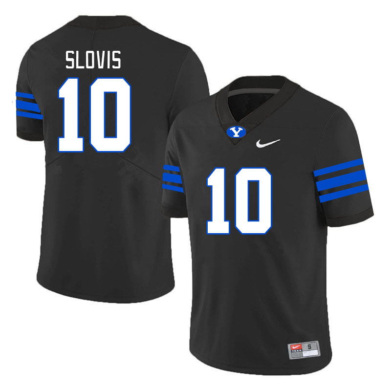 Men #10 Kedon Slovis BYU Cougars College Football Jerseys Stitched-Black